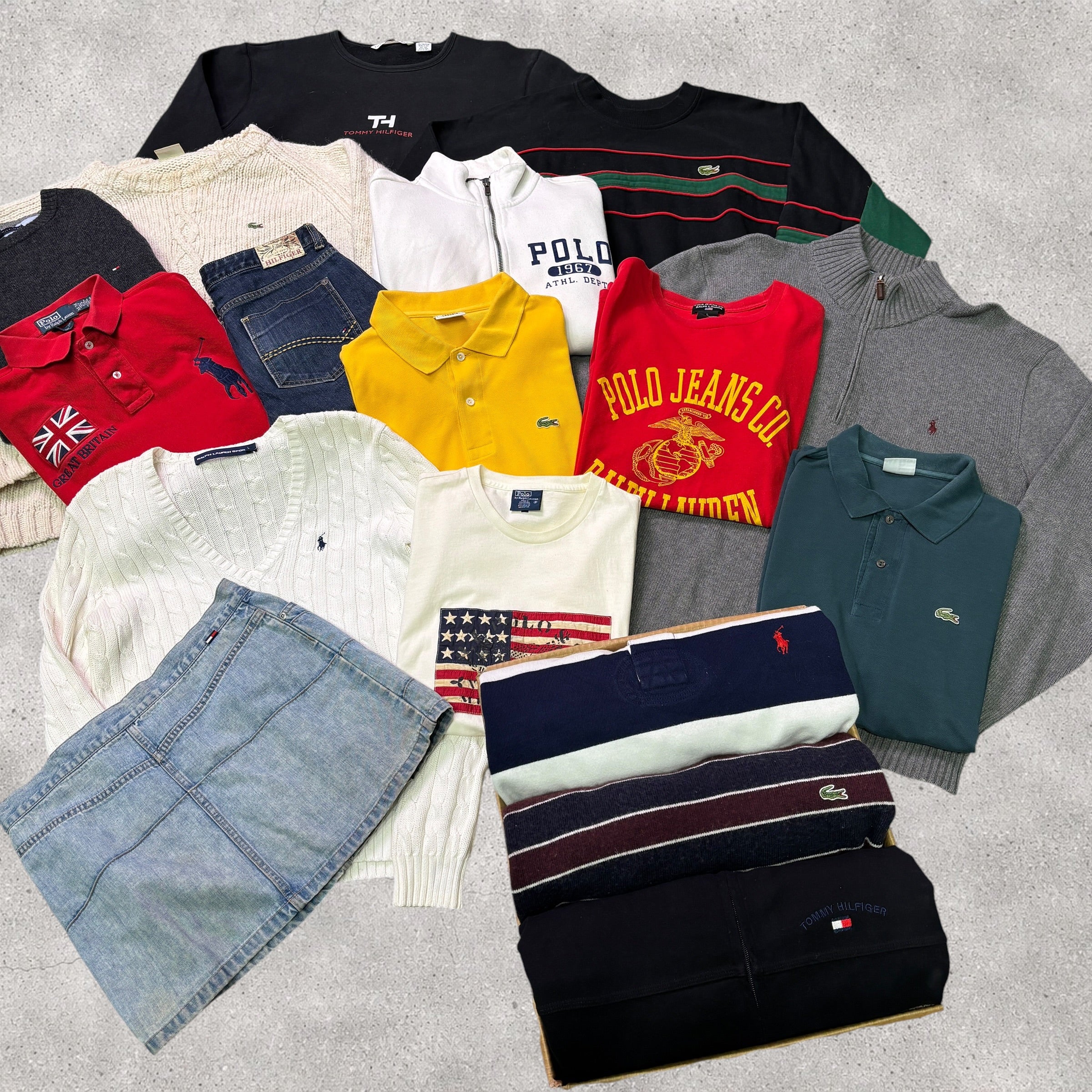 RALPH LAUREN, LACOSTE & TOMMY HILFIGER BOX 10KG